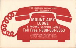 Mount Airy Lodge & Pocono Gardens Lodge, Pennsylvania Postcard