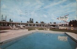 Eden Roc Motel, Jesup, Georgia - Pool Postcard