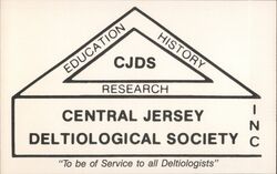 Central Jersey Deltiological Society Logo Dunellen, NJ Postcard Postcard Postcard