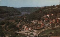 Bird's Eye View of Harpers Ferry, West Virginia Postcard