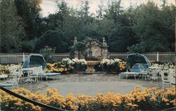 Old White Club Patio, The Greenbrier Hotel, White Sulphur Springs, WV Postcard