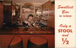 End of the Trail, Smallest Bar in the World, Klamath, CA Postcard