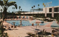 Disneyland Hotel Pool, Anaheim, California Postcard Postcard Postcard