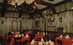 Emilio's Restaurant Interior, Hollywood CA Postcard