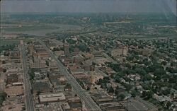 Aerial View of Downtown Kansas City, Kansas Postcard