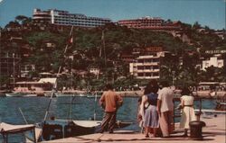 Acapulco Bay, Hotels Palacio Tropical & Del Monte from the Malecon Guerrero Mexico Postcard Postcard Postcard