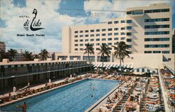 Hotel di Lido, Miami Beach, Florida - Pool Postcard Postcard Postcard