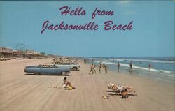 Hello from Jacksonville Beach, Florida Postcard Postcard Postcard