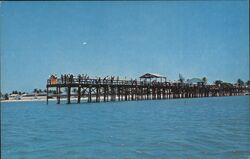 Fishing Pier, Fort Myers Beach, Florida Postcard