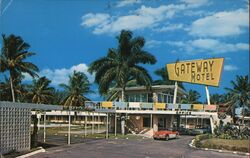 Gateway Motel, US 1, Fort Lauderdale, Florida Postcard