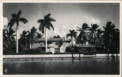 Home of L. B. Wilson, owner of WCKY Radio, Miami, Florida Postcard