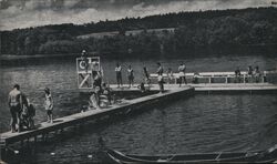 Camp Mitchell Lake Swimming Area Tyler Hill, PA Postcard Postcard Postcard