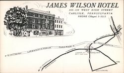 James Wilson Hotel, Carlisle, Pennsylvania Postcard