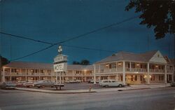 Colonial Motel, Gettysburg, PA at Night Postcard