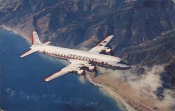 American Airlines DC-7 Flagship Airliner Postcard