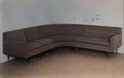 1950s Mid-Century Modern Sectional Sofa Furniture - Stanley Mfg. Co. Fort Worth, TX Advertising Postcard Postcard Postcard