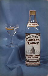 Jacquin's London Tower Gin Advertisement Philadelphia, PA Advertising Postcard Postcard Postcard