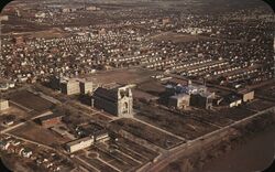 Aerial View of St. Boniface, Manitoba, 1950s Postcard