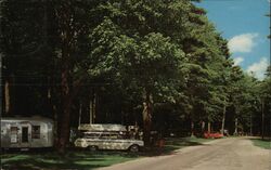 Pioneer Trail Park on the Escanaba River, Iowa Postcard