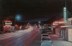 Main Street at Night Ruidoso, NM Postcard Postcard Postcard