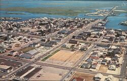 Aerial View of Stone Harbor, New Jersey, Looking to the Mainland Postcard