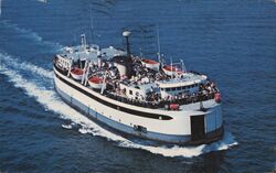 MV Islander Ferry, Martha's Vineyard and Nantucket Steamship Authority Woods Hole, MA William Quinn Postcard Postcard Postcard