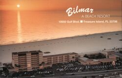 Bilmar Beach Resort, Treasure Island, Florida at Sunset Postcard