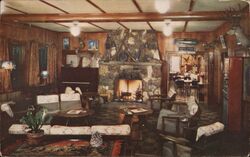 Tahoe Inn Lobby, Overlooking Lake Tahoe, California Postcard