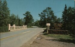 Entrance to Fort Wilkins State Park, Copper Harbor, MI Michigan W.R. Kristo Postcard Postcard Postcard