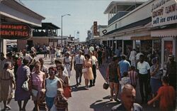 Afternoon on the boardwalk looking south Ocean City, MD Postcard Postcard Postcard