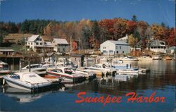 Sunapee Harbor, Lake Sunapee, NH Postcard