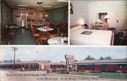 Magnolia Motor Hotel, Vicksburg, Mississippi Postcard