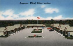 Overpass Motel, Billings, Montana Postcard