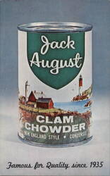 Jack August Clam Chowder, New England Style Postcard