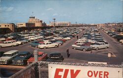 Chicago Midway Airport Parking Lot Postcard