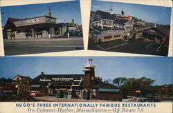 Hugo's Three Restaurants, Cohasset Harbor, MA Postcard