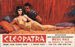 Cleopatra Movie Poster, Elizabeth Taylor, Richard Burton, Rex Harrison Boston, MA Postcard Postcard Postcard