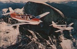 Two Aero Commander 112 and 111A Aircraft over Half Dome, Yosemite Postcard