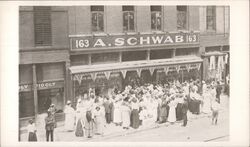 A. Schwab Department Store, Beale St, Memphis, TN - Crowd Tennessee Postcard Postcard Postcard