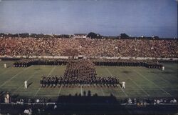 Texas A&M Cadet Corps Forms "T" at Halftime College Station, TX Photographic and Visual Aids Laboratory, A. & M. College of Texa Postcard