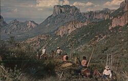 Horseback Riders on South Rim Trail, Big Bend National Park Postcard