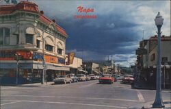 Downtown Napa, California - Owl Drug, Wilson's Postcard Postcard Postcard