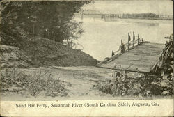 Sand Bar Ferry, Savannah River ( South Carolina) Augusta, GA Postcard Postcard