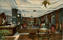 Lobby Hotel Puritan Postcard