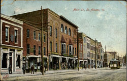 Main St St. Albans, VT Postcard Postcard