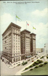 HOTEL St. FRANCIS AND DEWEY MONUMENT,UNION SQUARE San Francisco, CA Postcard Postcard