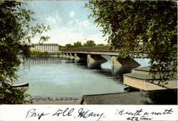 The Old Toll Bridge Springfield, MA Postcard Postcard