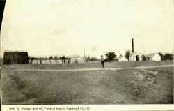 A Pumper And His Field Of Labor Illinois Postcard Postcard