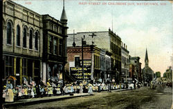 Main Street On Childrens'Day Watertown, WI Postcard Postcard