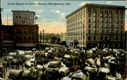 Court Square In Cotton Season Postcard